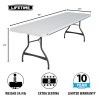 Lifetime 8-Foot Nesting Table - White Granite (280299)
