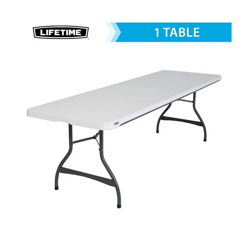 Lifetime 8-Foot Nesting Table - White Granite (280299)