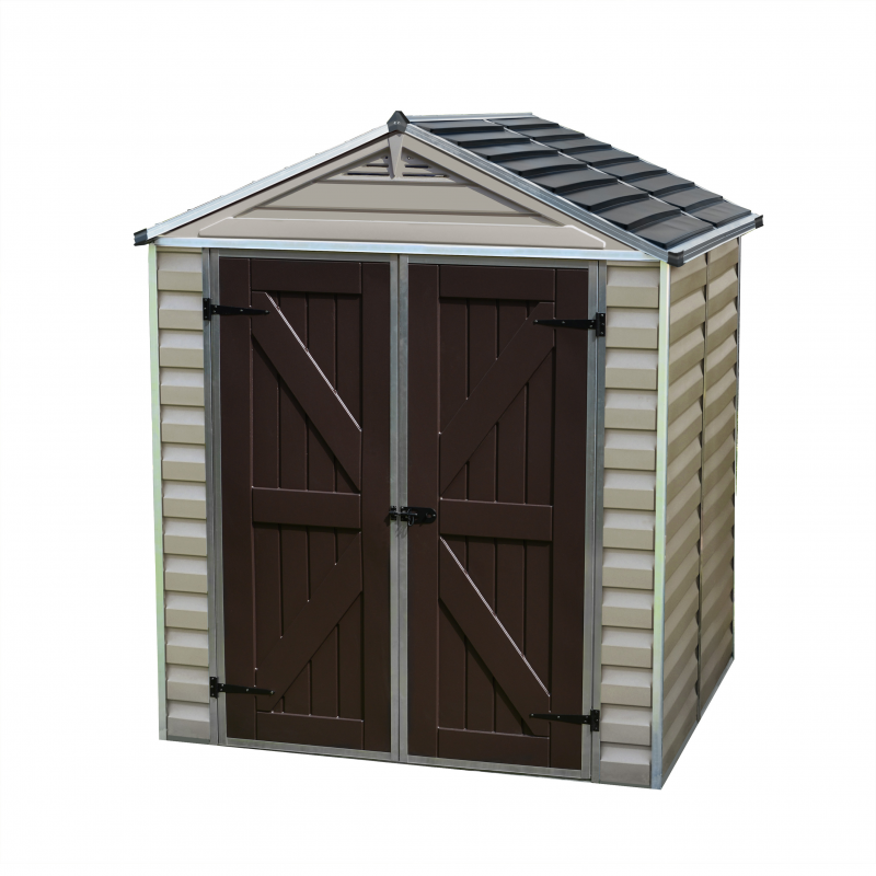 Palram - Canopia 6x5 Skylight Plastic Shed Kit - Tan (HG9605T)