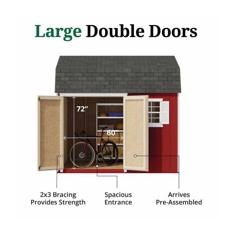 Little Cottage Co. Value Gambrel 10x10 Workshop Barn Shed Kit (10x10 VGB-6-WS-PC)