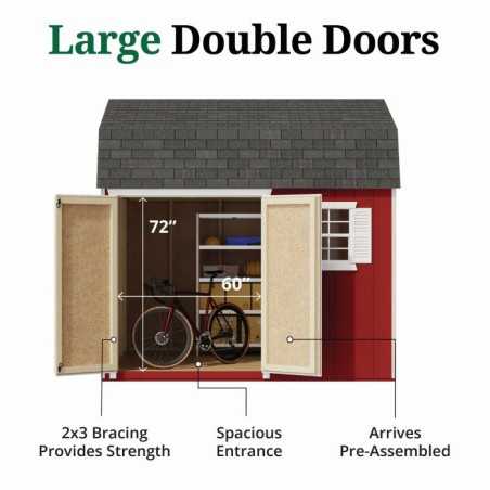 Little Cottage Co. Value Gambrel 10x10 Workshop Barn Shed Kit (10x10 VGB-6-WS-PC)