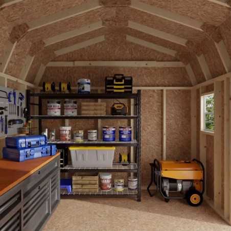 Little Cottage Co. Value Gambrel 10x10 Workshop Barn Shed Kit (10x10 VGB-6-WS-PC)
