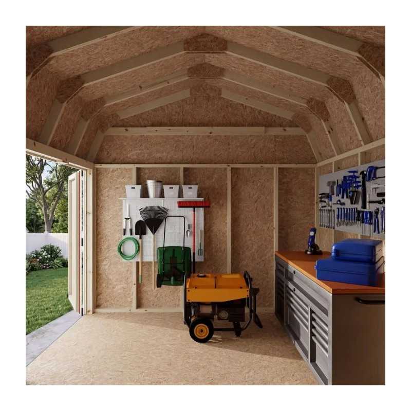 Little Cottage Co. Value Gambrel 10x10 Workshop Barn Shed Kit (10x10 VGB-6-WS-PC)