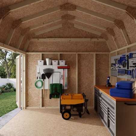 Little Cottage Co. Value Gambrel 10x10 Workshop Barn Shed Kit (10x10 VGB-6-WS-PC)