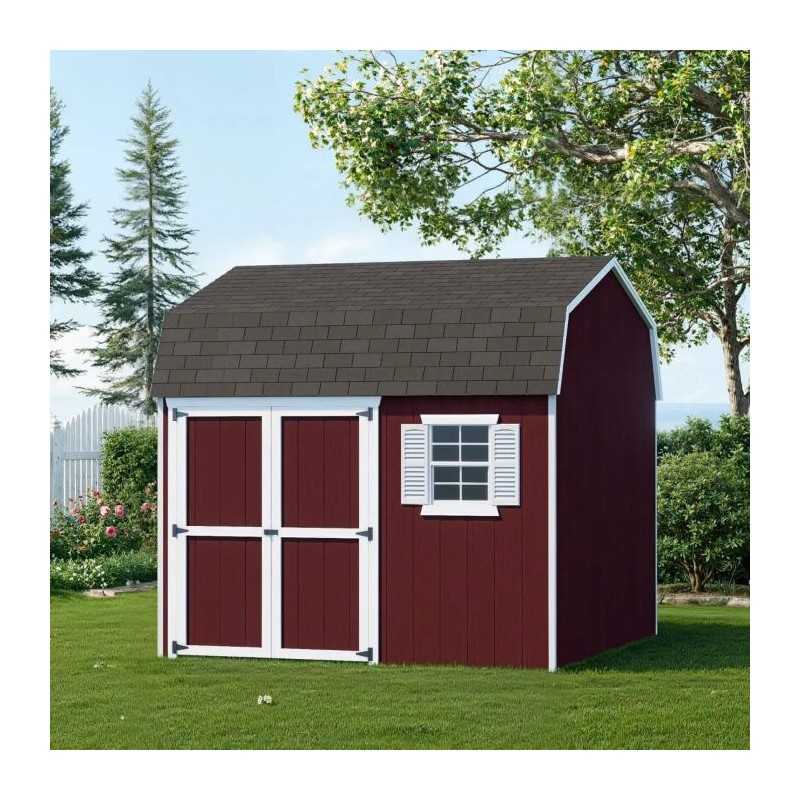 Little Cottage Co. Value Gambrel 10x10 Workshop Barn Shed Kit (10x10 VGB-6-WS-PC)