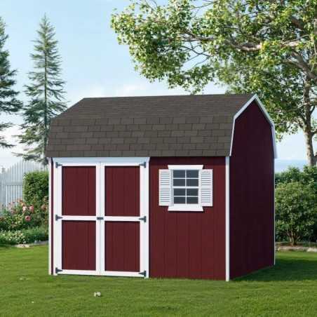 Little Cottage Co. Value Gambrel 10x10 Workshop Barn Shed Kit (10x10 VGB-6-WS-PC)