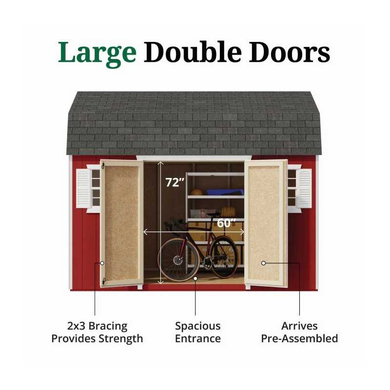 Little Cottage Co. Value Gambrel 10x12 Workshop Barn Shed Kit (10x12 VGB-6-WS-PC)