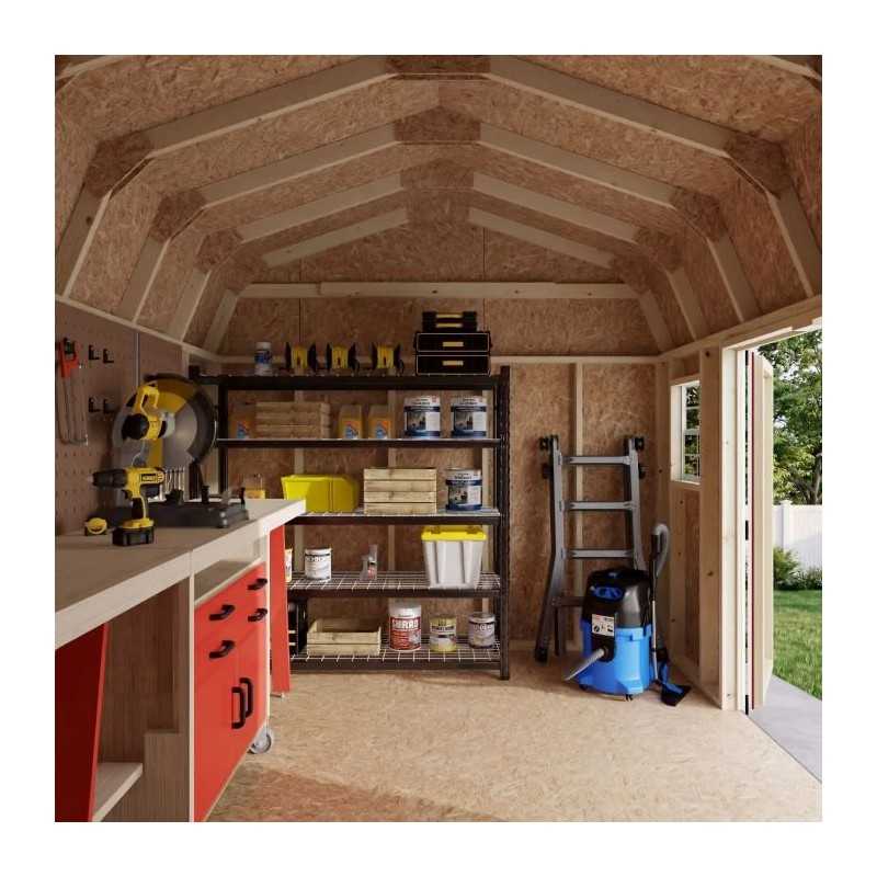 Little Cottage Co. Value Gambrel 10x12 Workshop Barn Shed Kit (10x12 VGB-6-WS-PC)
