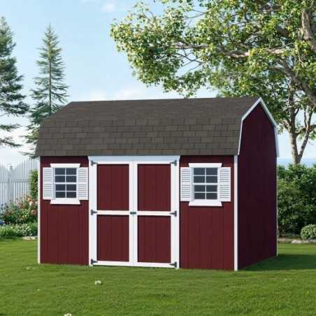 Little Cottage Co. Value Gambrel 10x12 Workshop Barn Shed Kit (10x12 VGB-6-WS-PC)