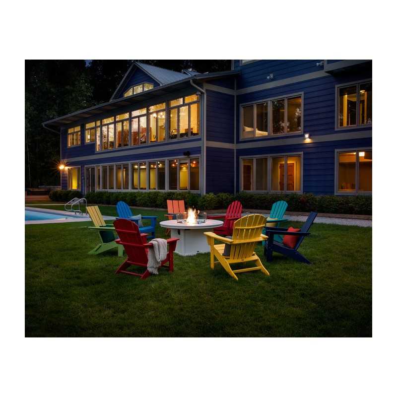 Polywood South Beach Adirondack 4 Pack Chairs - Slate Gray (SBA15GY)
