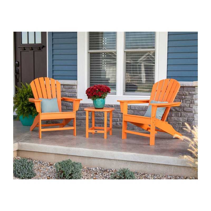 Polywood South Beach Adirondack 4 Pack Chairs - Green (SBA15GR)