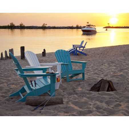 Polywood South Beach Adirondack 4 Pack Chairs - Green (SBA15GR)