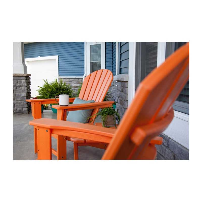 Polywood South Beach Adirondack 4 Pack Chairs - Green (SBA15GR)