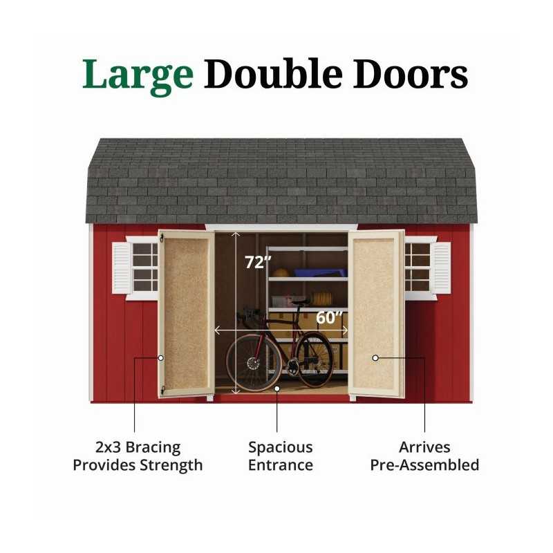 Little Cottage Co. Value Gambrel 10x14 Workshop Barn Shed Kit (10x14 VGB-6-WS-PC)
