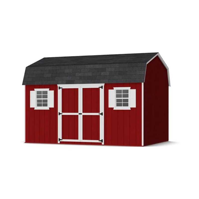 Little Cottage Co. Value Gambrel 10x14 Workshop Barn Shed Kit (10x14 VGB-6-WS-PC)