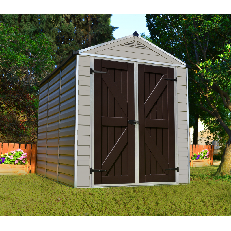 Palram - Canopia 6x8 Skylight Storage Shed Kit - Tan (HG9608T)