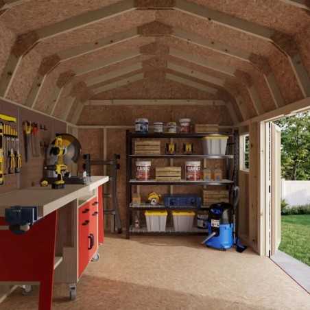 Little Cottage Co. Value Gambrel 10x14 Workshop Barn Shed Kit (10x14 VGB-6-WS-PC)