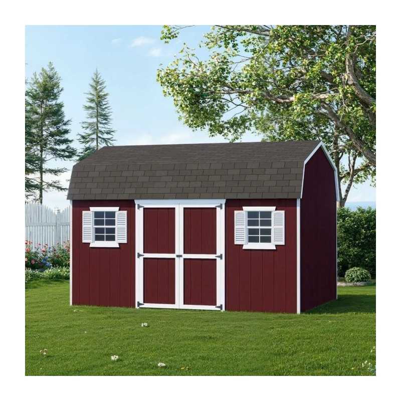 Little Cottage Co. Value Gambrel 10x14 Workshop Barn Shed Kit (10x14 VGB-6-WS-PC)
