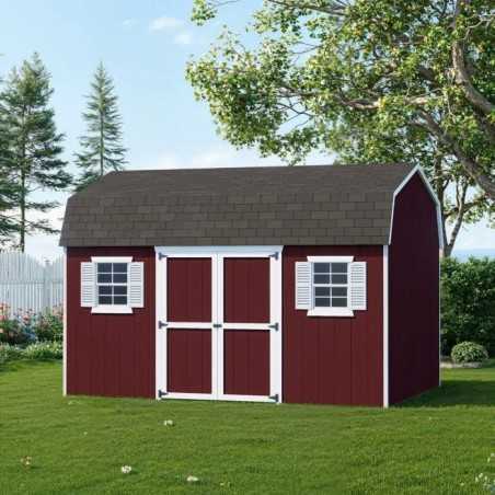 Little Cottage Co. Value Gambrel 10x14 Workshop Barn Shed Kit (10x14 VGB-6-WS-PC)