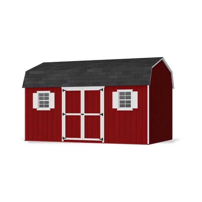 Little Cottage Co. Value Gambrel 10x16 Workshop Barn Shed Kit (10x16 VGB-6-WS-PC)