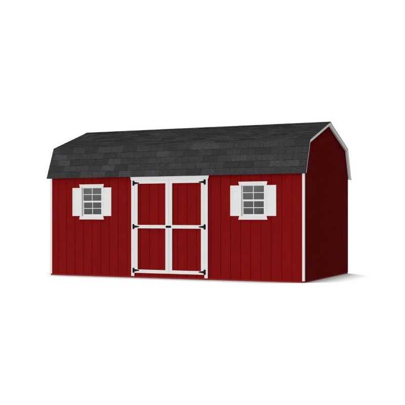 Little Cottage Co. Value Gambrel 10x18 Workshop Barn Shed Kit (10x18 VGB-6-WS-PC)