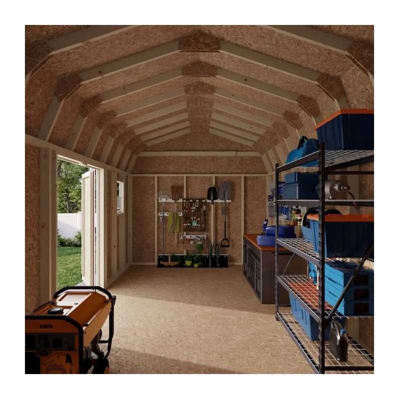 Little Cottage Co. Value Gambrel 10x18 Workshop Barn Shed Kit (10x18 VGB-6-WS-PC)
