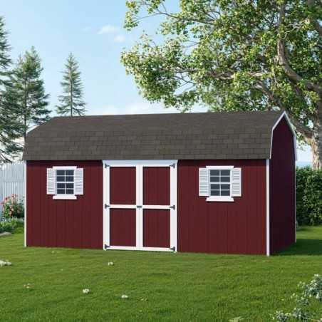Little Cottage Co. Value Gambrel 10x18 Workshop Barn Shed Kit (10x18 VGB-6-WS-PC)