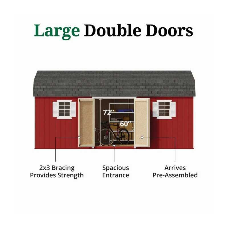 Little Cottage Co. Value Gambrel 10x20 Workshop Barn Shed Kit (10x20 VGB-6-WS-PC)
