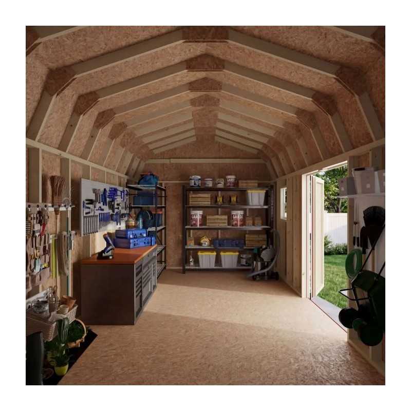 Little Cottage Co. Value Gambrel 10x20 Workshop Barn Shed Kit (10x20 VGB-6-WS-PC)