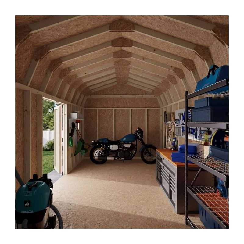 Little Cottage Co. Value Gambrel 10x20 Workshop Barn Shed Kit (10x20 VGB-6-WS-PC)