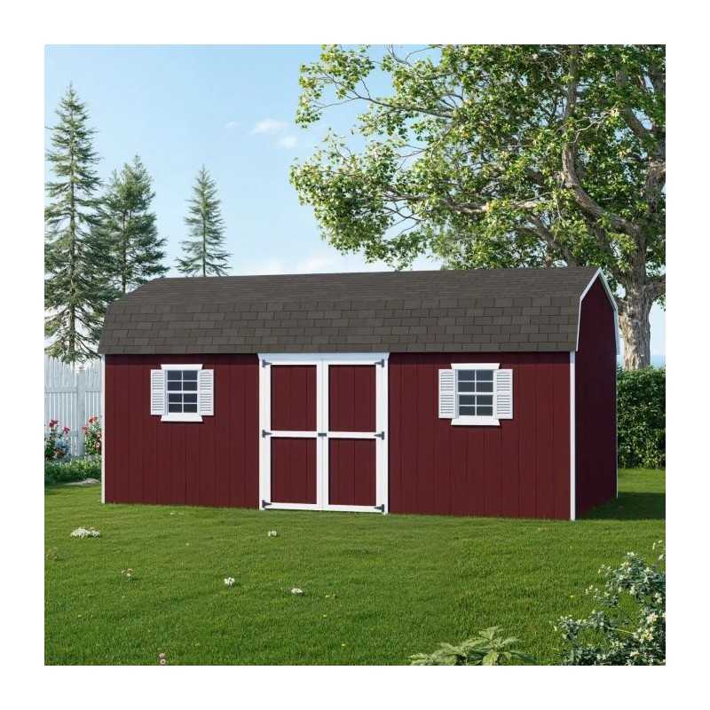 Little Cottage Co. Value Gambrel 10x20 Workshop Barn Shed Kit (10x20 VGB-6-WS-PC)