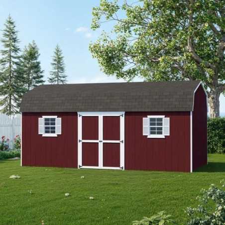Little Cottage Co. Value Gambrel 10x20 Workshop Barn Shed Kit (10x20 VGB-6-WS-PC)