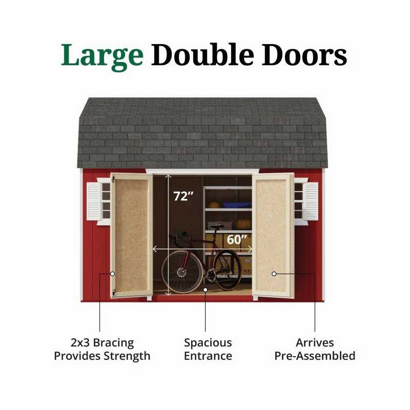 Little Cottage Co. Value Gambrel 12x12 Workshop Barn Shed Kit (12x12 VGB-6-WS-PC)