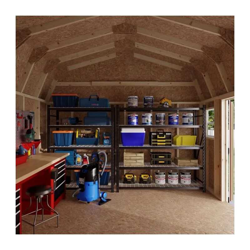 Little Cottage Co. Value Gambrel 12x12 Workshop Barn Shed Kit (12x12 VGB-6-WS-PC)