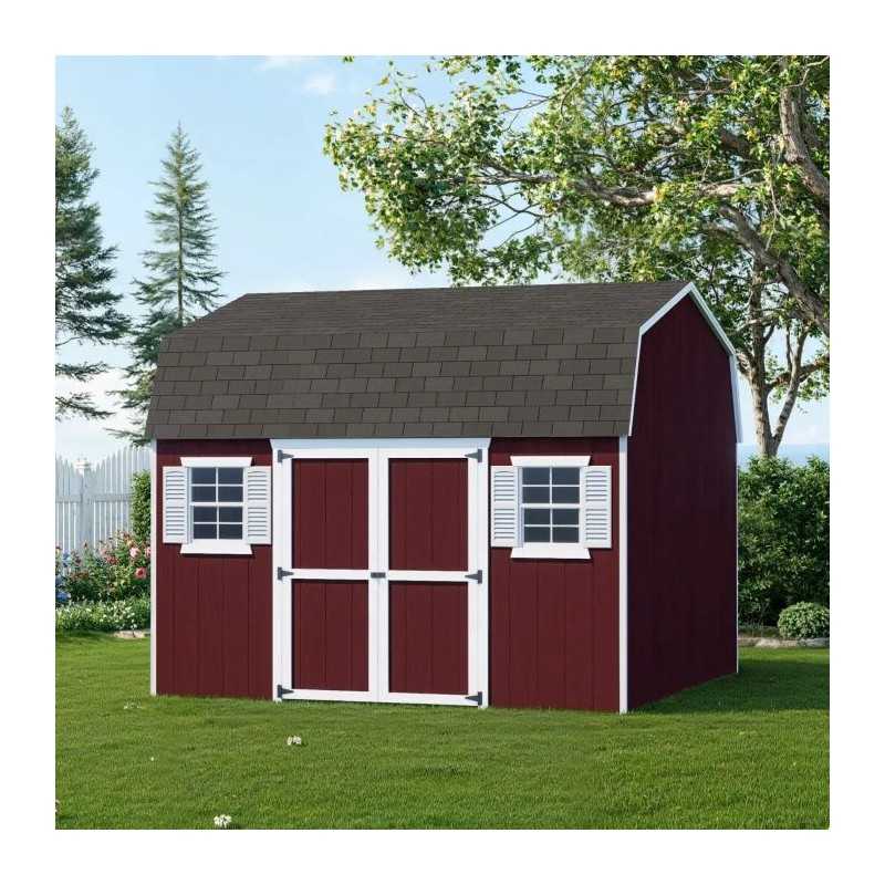Little Cottage Co. Value Gambrel 12x12 Workshop Barn Shed Kit (12x12 VGB-6-WS-PC)