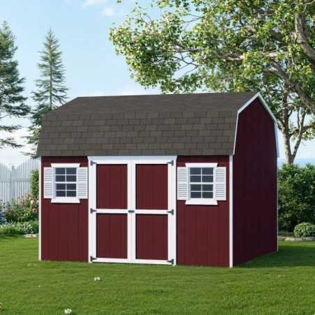 Little Cottage Co. Value Gambrel 12x12 Workshop Barn Shed Kit (12x12 VGB-6-WS-PC)