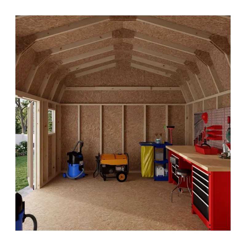 Little Cottage Co. Value Gambrel 12x14 Workshop Barn Shed Kit (12x14 VGB-6-WS-PC)