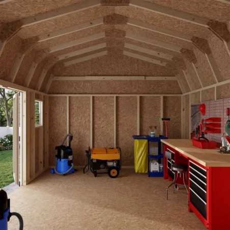 Little Cottage Co. Value Gambrel 12x14 Workshop Barn Shed Kit (12x14 VGB-6-WS-PC)