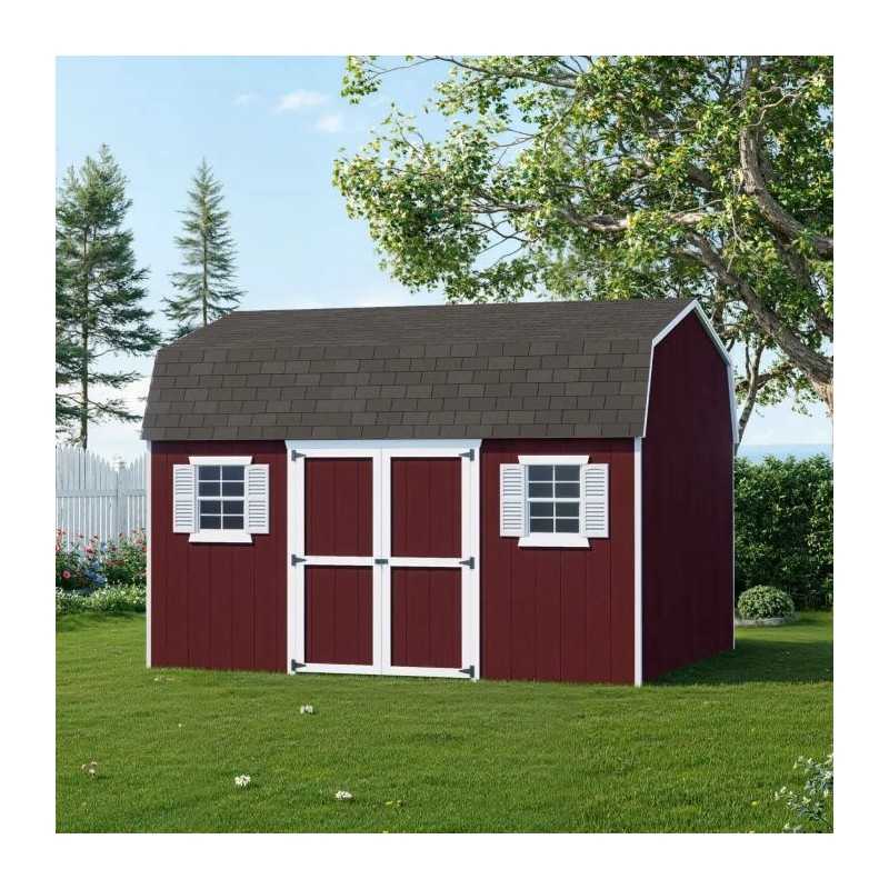 Little Cottage Co. Value Gambrel 12x14 Workshop Barn Shed Kit (12x14 VGB-6-WS-PC)