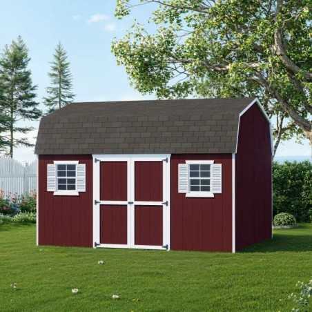 Little Cottage Co. Value Gambrel 12x14 Workshop Barn Shed Kit (12x14 VGB-6-WS-PC)