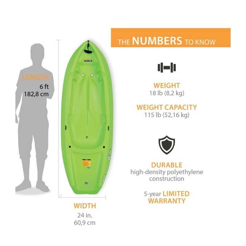 Lifetime Wave 60 Youth Kayak (Paddle Included) - Lime (90780)