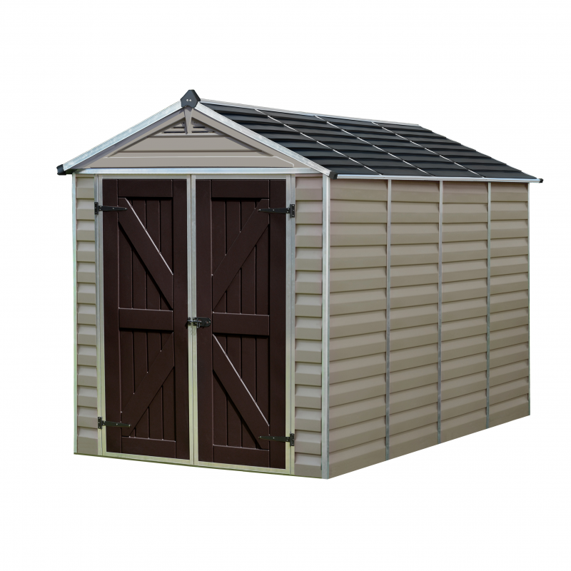 Palram - Canopia 6x10 Skylight Storage Shed Kit - Tan (HG9610T)