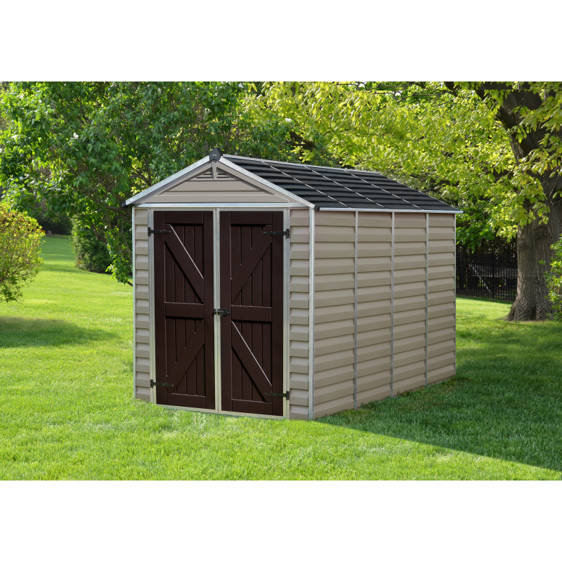 Palram 6x10 Skylight Storage Shed Kit - Tan (HG9610T)