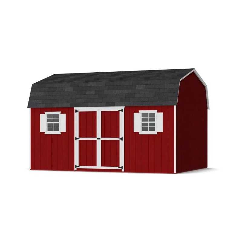 Little Cottage Co. Value Gambrel 12x16 Workshop Barn Shed Kit (12x16 VGB-6-WS-PC)