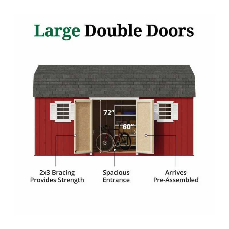 Little Cottage Co. Value Gambrel 12x18 Workshop Barn Shed Kit (12x18 VGB-6-WS-PC)