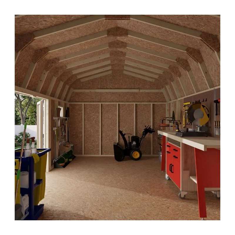 Little Cottage Co. Value Gambrel 12x18 Workshop Barn Shed Kit (12x18 VGB-6-WS-PC)