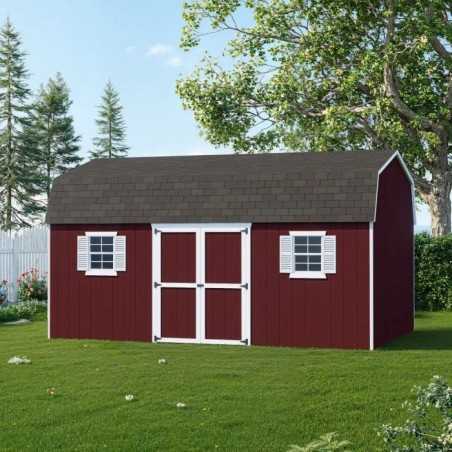 Little Cottage Co. Value Gambrel 12x18 Workshop Barn Shed Kit (12x18 VGB-6-WS-PC)