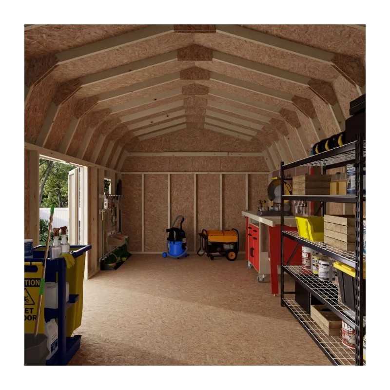 Little Cottage Co. Value Gambrel 12x20 Workshop Barn Shed Kit (12x20 VGB-6-WS-PC)