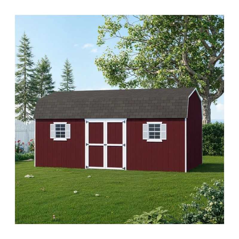 Little Cottage Co. Value Gambrel 12x20 Workshop Barn Shed Kit (12x20 VGB-6-WS-PC)