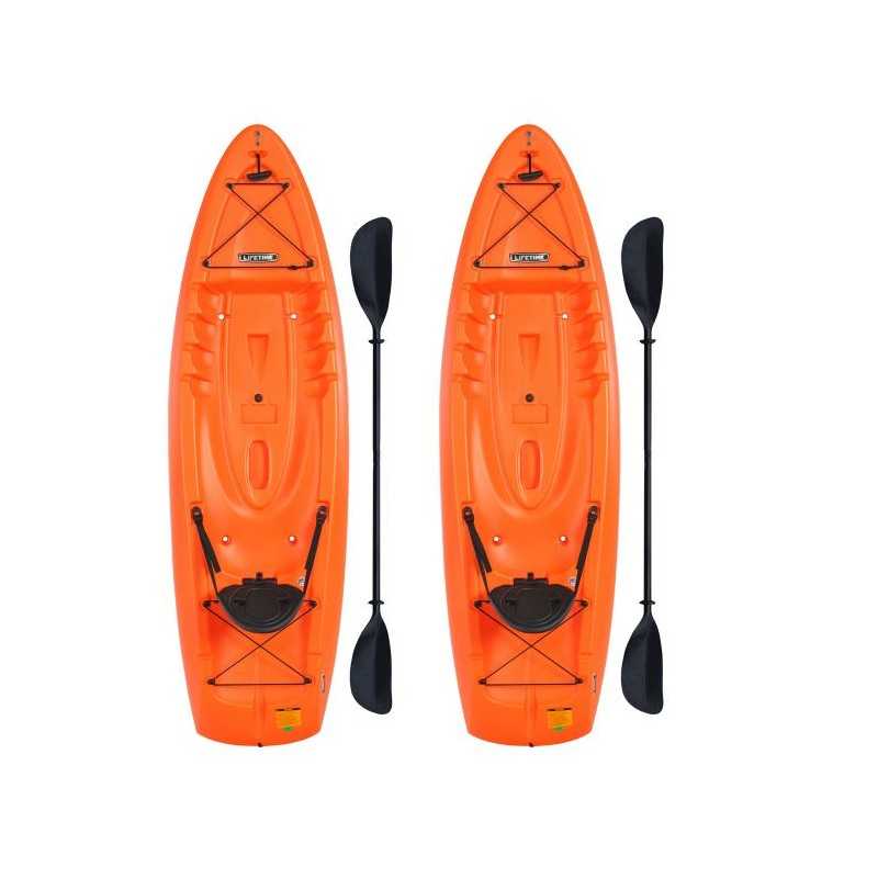 Lifetime Volt 85 Sit-On-Top Kayak 2-Pack (Paddles Included) Orange (91363)